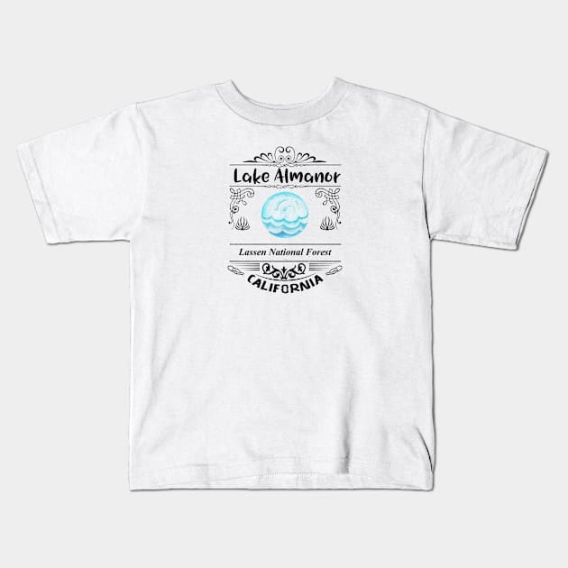 Lake Almanor California Kids T-Shirt by artsytee